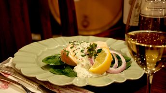 Poached Copper River King Salmon
